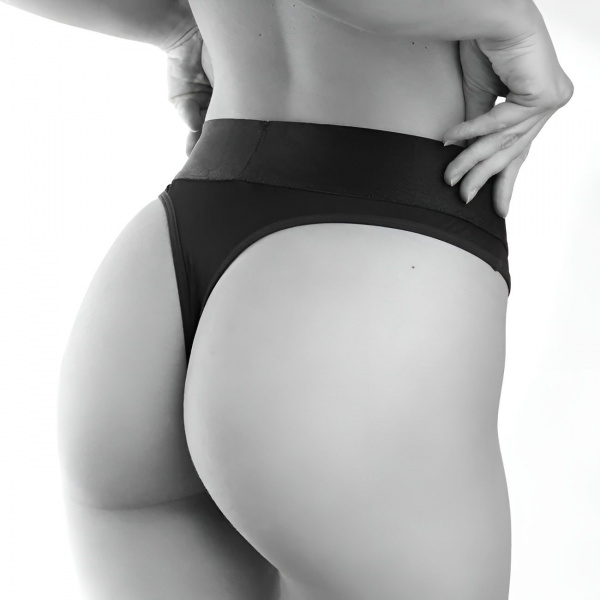 Черные трусики для ношения клиторального стимулятора Panty Lover - size L